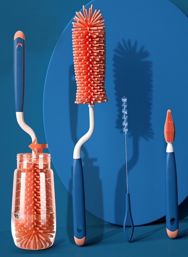 Bembika Baby Bottle Brushes: The Ultimate Bottle Brush Set for Your Baby's Feeding Bottle Brush and Nipple Cleaner Brush Needs Sky Blue Set of 3 - Image 1