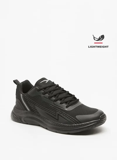 Dash Men Textured Lace-Up Lightweight Sports Shoes