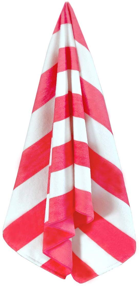 AMZ Large Beach & Pool Towel - 30"x60" Oversized Cabana Stripe, Hotel Quality-Luxuriously Soft, Absorbent & Plush Towel - Image 2