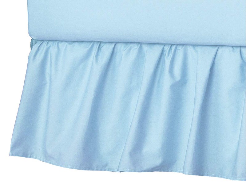 American Baby Company American Baby Company Ultra Soft Microfiber Ruffled PortaMiniCrib Skirt Blue for Boys and Girls 