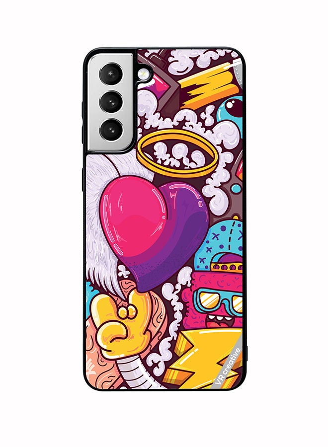 VR CREATIVE Protective Case Cover For Samsung Galaxy S22 5G Graphitti Design Multicolour - Image 1