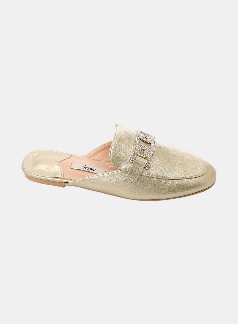 Dejavu Shoes FAN-DJTX-010  Flat Leather Slippers For Women - Image 1