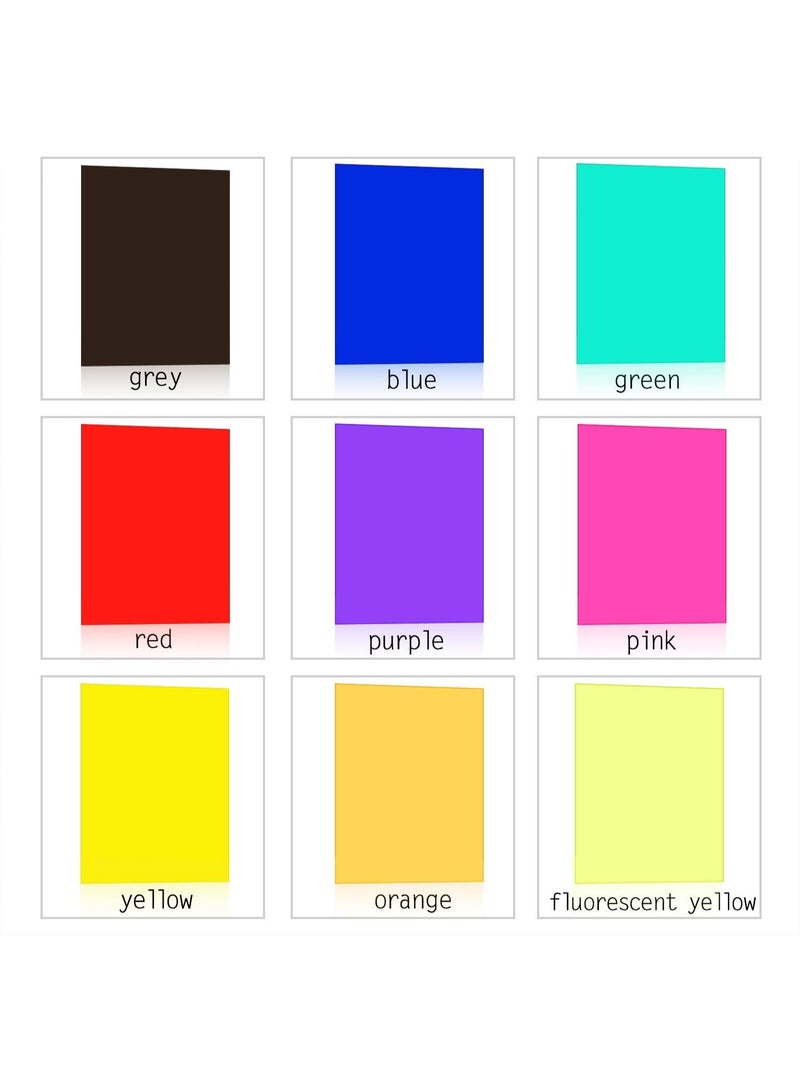 دوغي عبوة 9 من فلاتر ضوء الجل لتصحيح الألوان، فيلم مرشح شفاف ملون، أوراق شفافية ملونة، تصحيح الألوان، فيلم للمصباح، المصباح الأمامي، فلاش الاستوديو، LED، فيلم المصباح الأمامي - Image 2