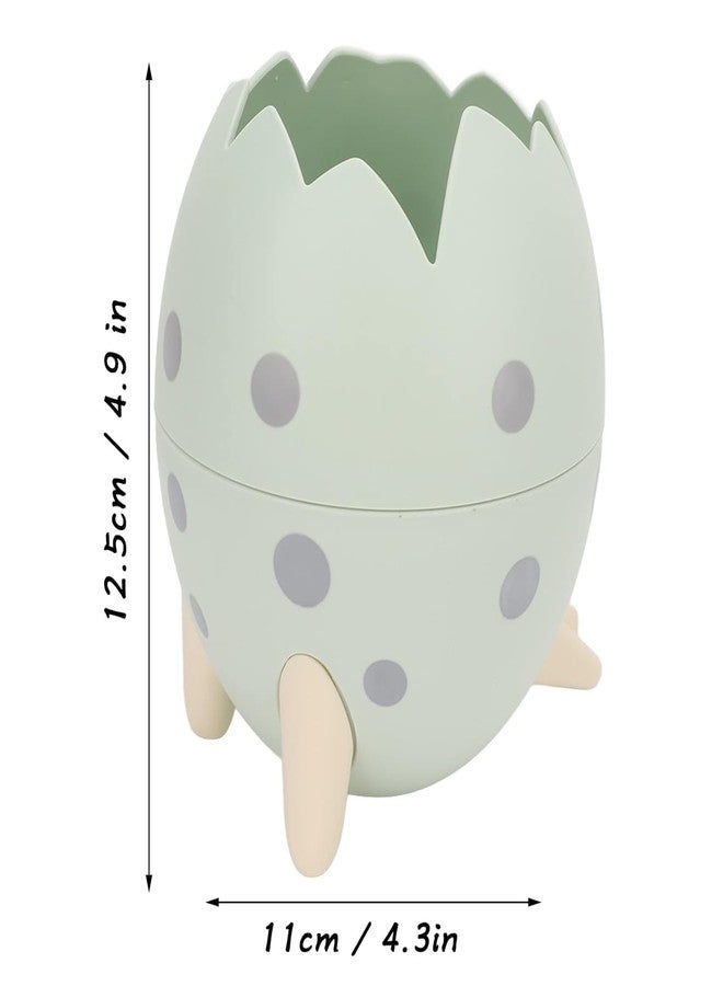 Dhakshy Dinosaur Egg Shape Plastic Pencil Holder Storage Box Desktop Organizer Pen Stand For Office & Study Table, Makeup Brush Holder, Stationary, Multicolor (1Pcs) (Green) - Image 5