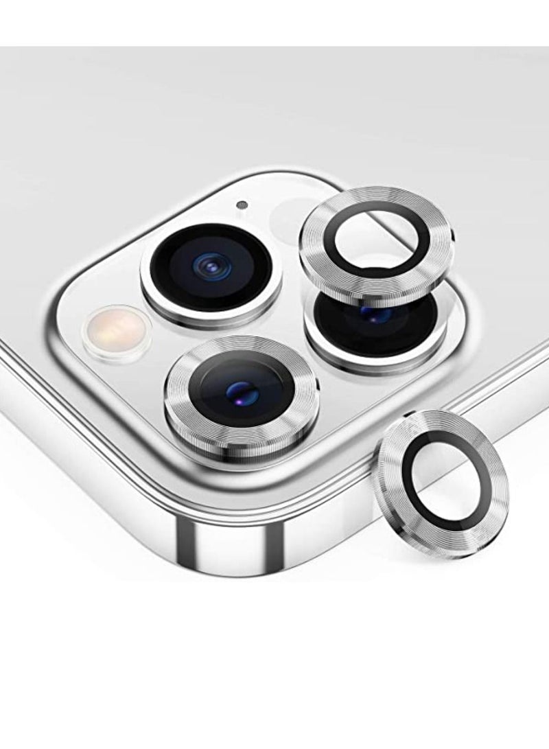 Yuwell iPhone 12 Pro Camera Lens Protector Compatible With Apple iPhone Keep Original Camera HD Glass iPhone 12 Pro Max Camera Lens Protector Silver - Image 1