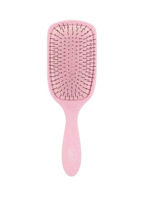 Hair Brush Go Green Paddle Detangler Pink, Larger Surface IntelliFlex Bristles Gentle Knot Removal, AquaVent Design Effortless Brushing, Longer Hair