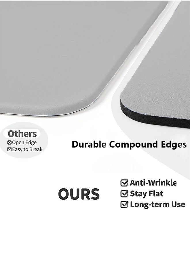 Ergonomic Mouse Pad Wrist Support, Comfortable Mouse Pad Wrist Rest, Relieve Wrist Pain Gel Mouse pad, Non-Slip Rubber Base Mousepad for Laptop (light gray）