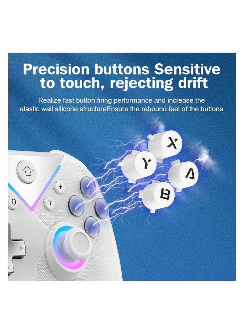 AROAQ Wireless Switch Controllers for Switch/PC/steam/IOS One-Key Gamepad Portable High precision Bluetooth Gaming Controller - Image 2