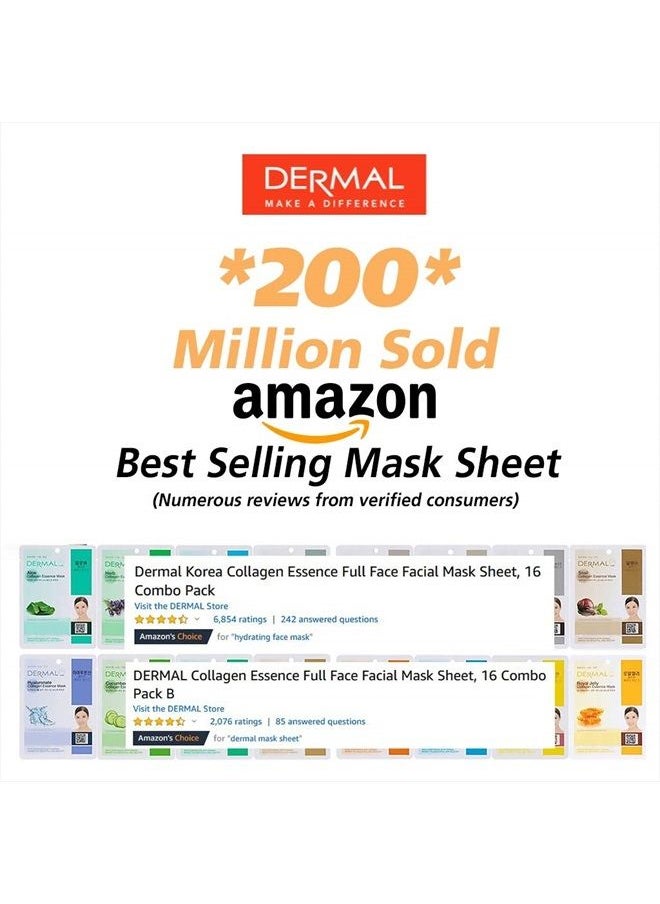 A+B Korea Collagen Essence Full Face Facial Mask Sheet 32 Full Color SET