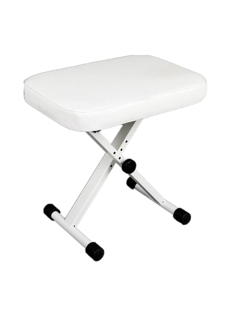 Miwayer Miwayer Advanced Keyboard Bench 4 Levels Height Adjustable Piano Stool XStyle Piano Bench Sponge Padded Piano Chair Padded White 