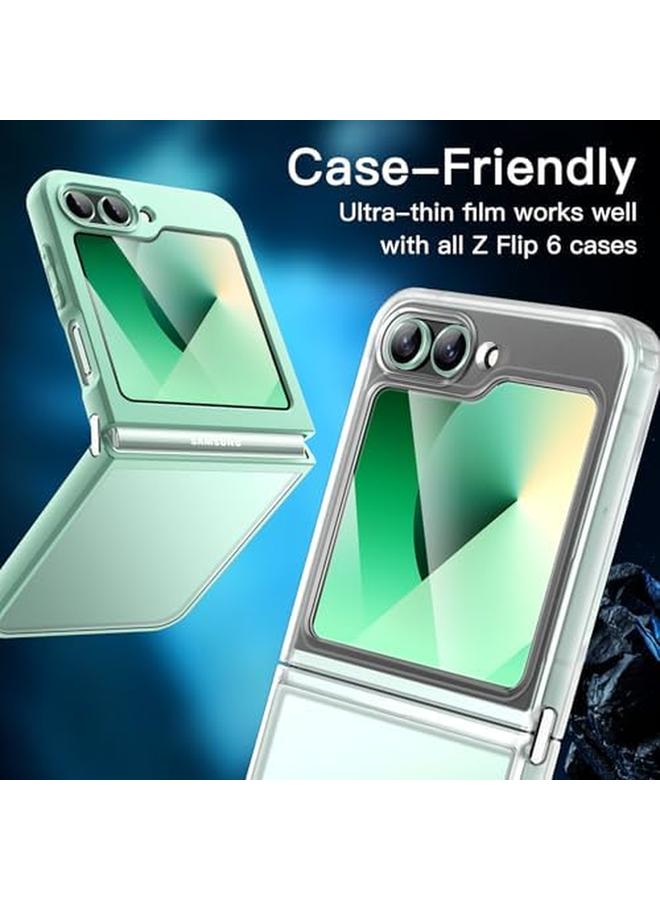 جي تيك واقي شاشة أمامي لهاتف Samsung Galaxy Z Flip 6 بتغطية كاملة من فيلم PET، عبوة من 3 قطع شفافة عالية الدقة - Image 2