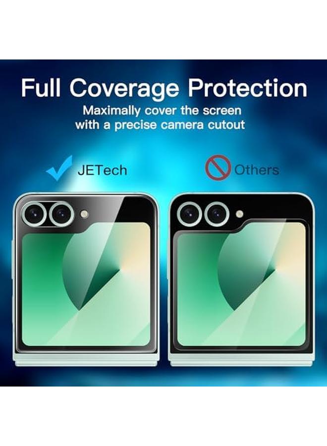 جي تيك واقي شاشة أمامي لهاتف Samsung Galaxy Z Flip 6 بتغطية كاملة من فيلم PET، عبوة من 3 قطع شفافة عالية الدقة - Image 5