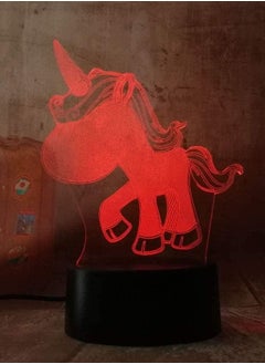 New Romantic Cute Unicorn 3D LED 7/16 Color Changing Table Lamp Multicolor Night Light Bedroon Decor Novelty Holiday Girlfriend Children Gift