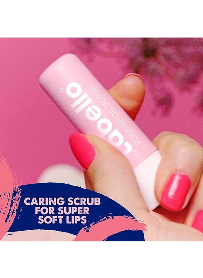 Labello Lip Scrub Wild Rose Oil & Vitamin E 4.8g - Wild Rose  - Image 3