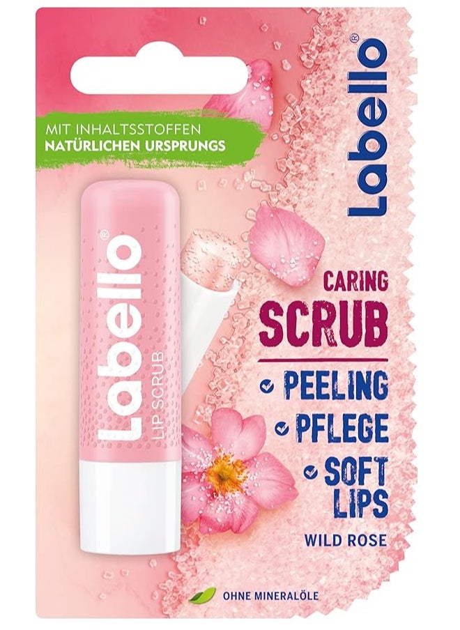 Labello Lip Scrub Wild Rose Oil & Vitamin E 4.8g - Wild Rose  - Image 1