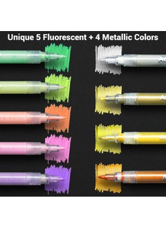 Ohuhu Ohuhu Paint Pens For Rock Painting Art, 40-Color Acrylic Markers Pen For Diy Ceramic, Water-Based Acrylic Ink Painting For Porcelain, Metal, Wood, Paint Marker Medium, Multicolor  - Image 3