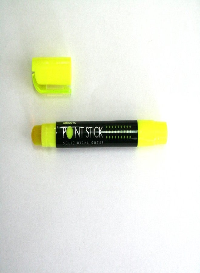 Mungyo Point Stick Solid Highlighter - Yellow - Pack of 4 - Image 1