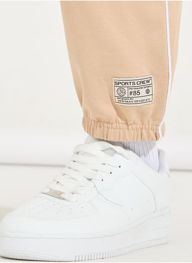 Styli - Relaxed Fit Terry Jogger with Piping Detail - Image 1