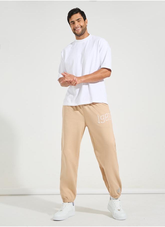 Styli - Relaxed Fit Terry Jogger with Piping Detail - Image 1