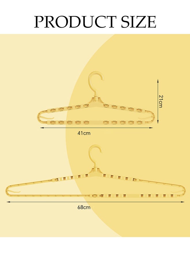 DUNISO 10Pcs Plastics Clothes Hangers Non-Slip Telescopic Clothes Hangers Space Saving Storage Organiser Hangers Multi-functional Durable Heavy Duty Strong Clother Hanger for Shirt Pants Dress - Image 4