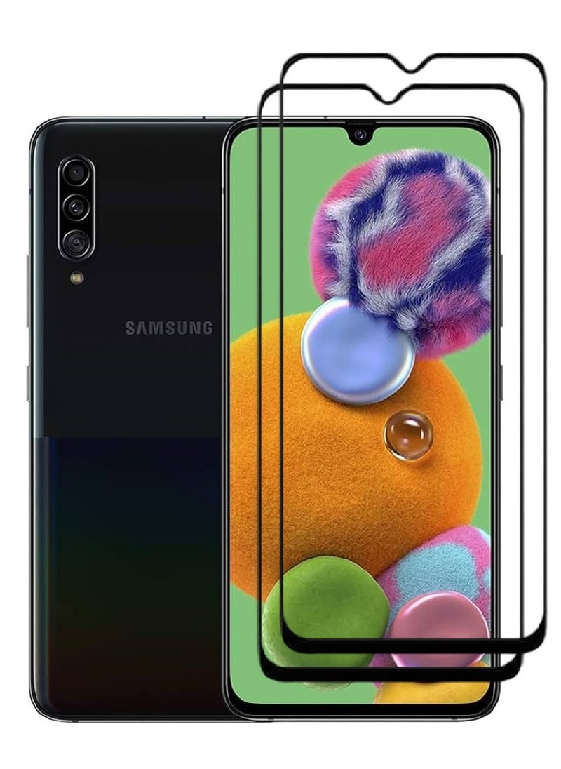 AINA 2 Pieces Tempered Glass Screen Protector 5D Designed For Samsung Galaxy A90 5G Full Glue Edge to Edge Full Screen Coverage And Bubble Free - Image 1