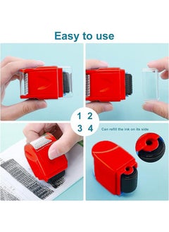 Generic 1 Pieces Roller Confidentiality Seal Privacy Stamp Roll ID Protection Roller Stamp Identity Theft Protection Roller Stamp Wide Roller Security Stamp for Mail ID Blackout Privacy Confidential Red  - Image 5