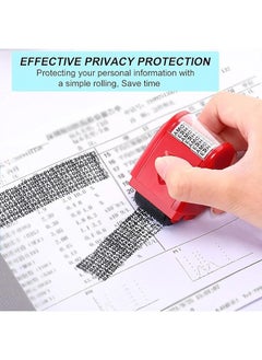Generic 1 Pieces Roller Confidentiality Seal Privacy Stamp Roll ID Protection Roller Stamp Identity Theft Protection Roller Stamp Wide Roller Security Stamp for Mail ID Blackout Privacy Confidential Red  - Image 2
