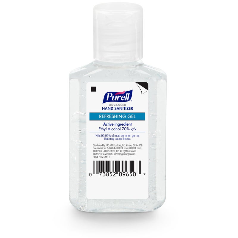 Purell Advanced Hand Sanitizer Refreshing Gel, Clean Scent, 2 fl oz Travel Size Flip Cap Bottle (Pack of 6) â€“ 3155-04-EC - Image 2