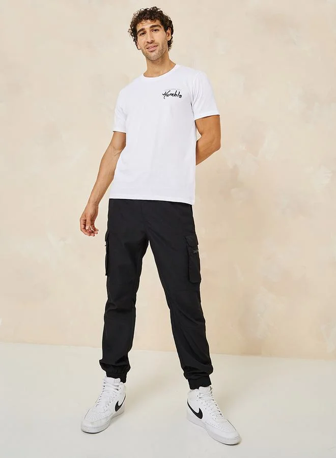 Styli Slogan Print Compact Cotton Jersey Regular T-Shirt