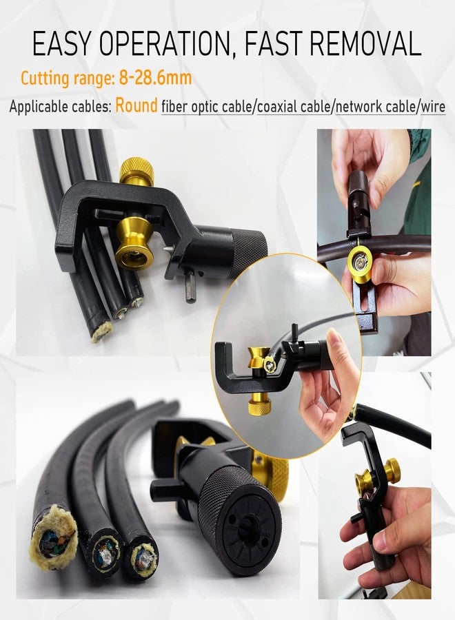 Young Dance Armored Cable Stripper 8-28mm Wire Coax Mid Span Radial Cutter Slitting Ring Fiber Optic Cable Stripper Tools - Image 4