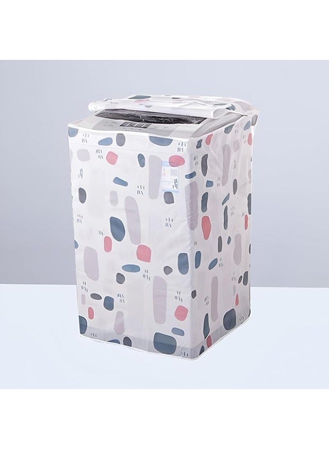 كفر غسالة اوتوماتيك مقاوم للماء بجودة عالية، مفرش غسالة وغطاء غسالة اتوماتيك، حماية ضد الرطوبة والغبار، كفر غسالة اوتوماتيك وتر بروف وزانوسي، كفر غسالة فوق اوتوماتيك وتر بروف، غطاء مشمع للغسالة تحميل علوي كامل بتصميم عشوائي، غطاء ضد الماء للغسالة والمجفف، حافظ غسالة اتوماتيك مقاس 56×54×86 سم - Image 3