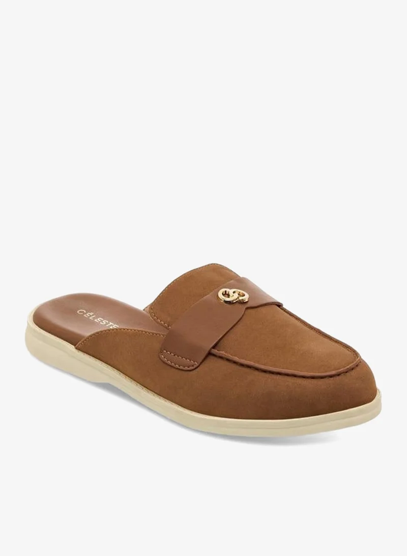 Celeste BROWN Women Metal Accent Mules for Women | Best Price UAE