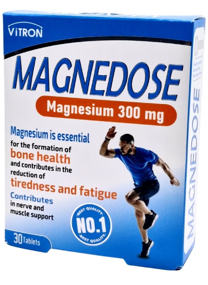 Magnedose, Magnesium 300Mg + Vitamin B6 Tablets 30'S