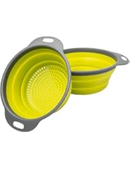 Comfify Colander Set - 2 Collapsible Colanders (Strainers) Set By  - Includes 2 Folding Strainers Sizes 8" - 2 Quart - Image 1