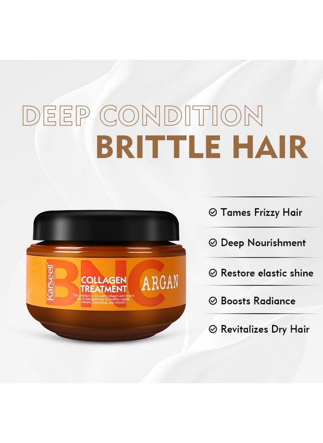 Karseell Bnc Collagen Hair Treatment Deep Repair Conditioning Argan Oil Collagen Hair Mask Essence For Dry Damaged Hair All Hair Types 18.6 Oz 550Ml  - Image 2