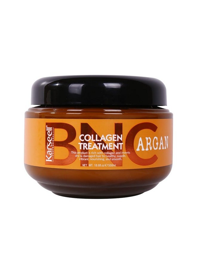 Karseell Bnc Collagen Hair Treatment Deep Repair Conditioning Argan Oil Collagen Hair Mask Essence For Dry Damaged Hair All Hair Types 18.6 Oz 550Ml  - Image 1