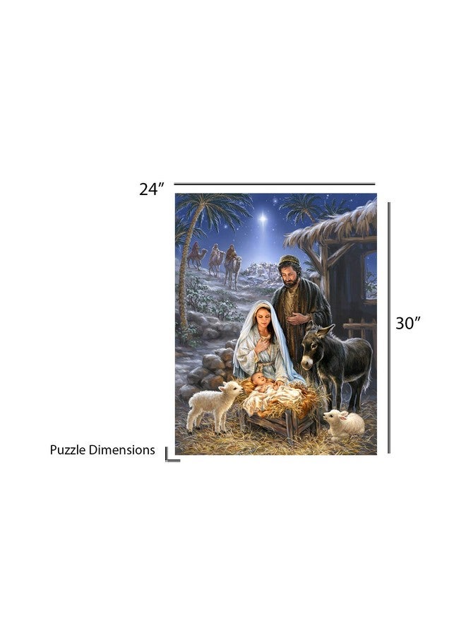 Springbok- Savior is Born 1000 Piece Jigsaw Puzzle - A Nativity Scene is Beautifully Illustrated Celebrating The Meaning of Christmas - Image 4
