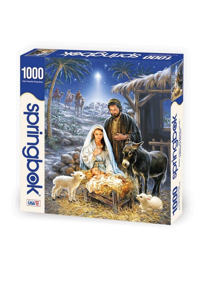 Springbok- Savior is Born 1000 Piece Jigsaw Puzzle - A Nativity Scene is Beautifully Illustrated Celebrating The Meaning of Christmas - Image 2