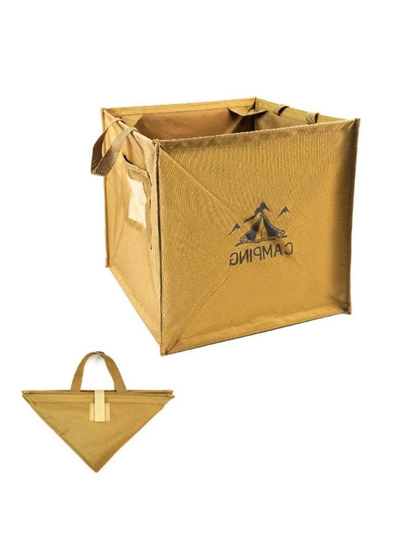 KASTWAVE Large Capacity Outdoor Storage Box Container Foldable Picnic Basket Trash Can for Outdoor Camping Picnic Travel Portable Camping Trash Can Durable Suitable for Camping - Image 1