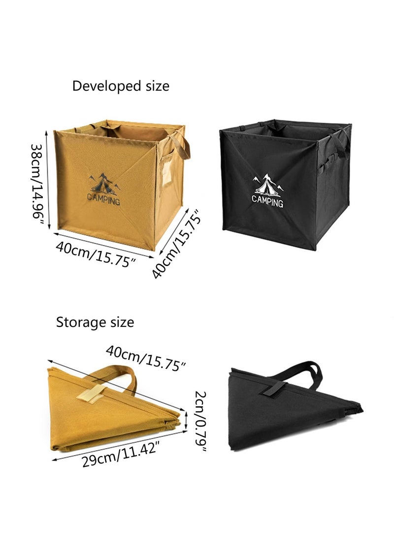 KASTWAVE Large Capacity Outdoor Storage Box Container Foldable Picnic Basket Trash Can for Outdoor Camping Picnic Travel Portable Camping Trash Can Durable Suitable for Camping - Image 2
