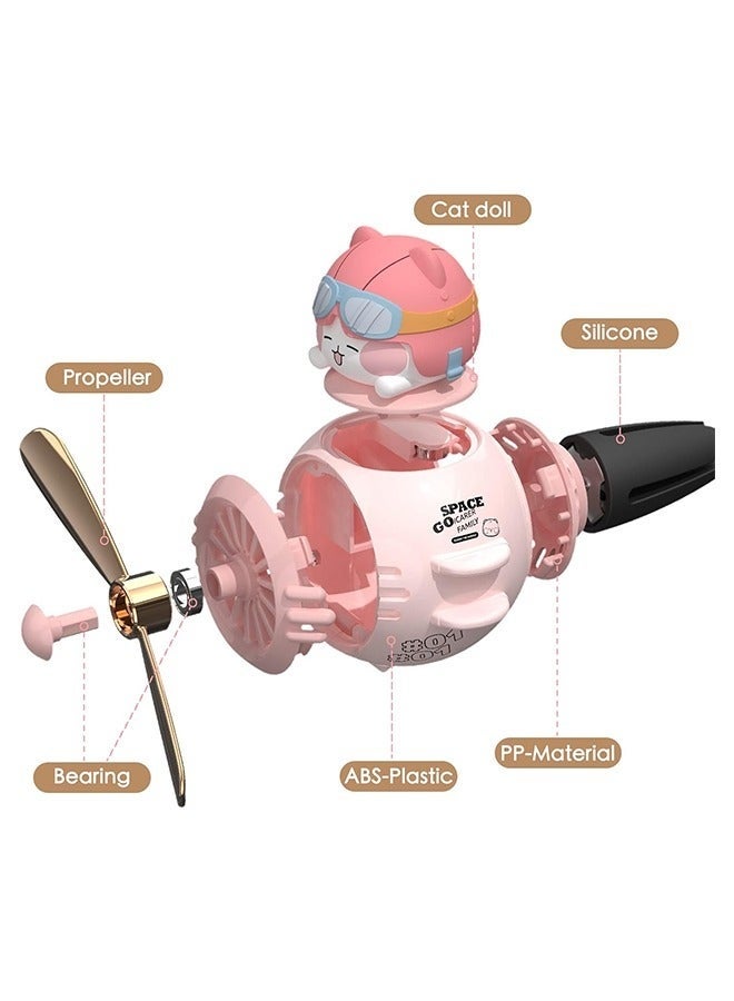 كيلا معطر جو للسيارة على شكل قطة بايلوت يدور 360 درجة، مع ضوء LED ورائحة العود العربي، معطر جو للسيارة مقاوم للحرارة (60 درجة مئوية) للنساء - Image 4