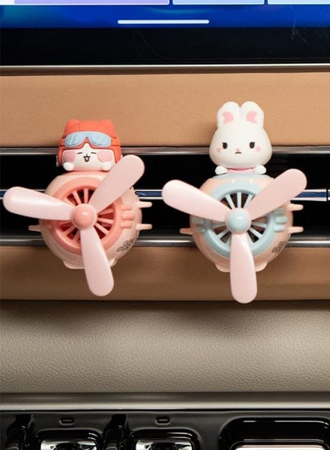 كيلا معطر جو للسيارة على شكل قطة بايلوت يدور 360 درجة، مع ضوء LED ورائحة العود العربي، معطر جو للسيارة مقاوم للحرارة (60 درجة مئوية) للنساء - Image 5