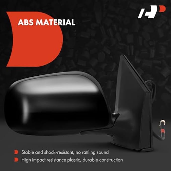HP Passenger Side Power Door Mirror Compatible With Toyota Corolla 2009 2010 2011 2012 2013  Heated Manual Folding Black Outside Rear View Mirror  North America Built  Replace 8791012D60 - Image 4