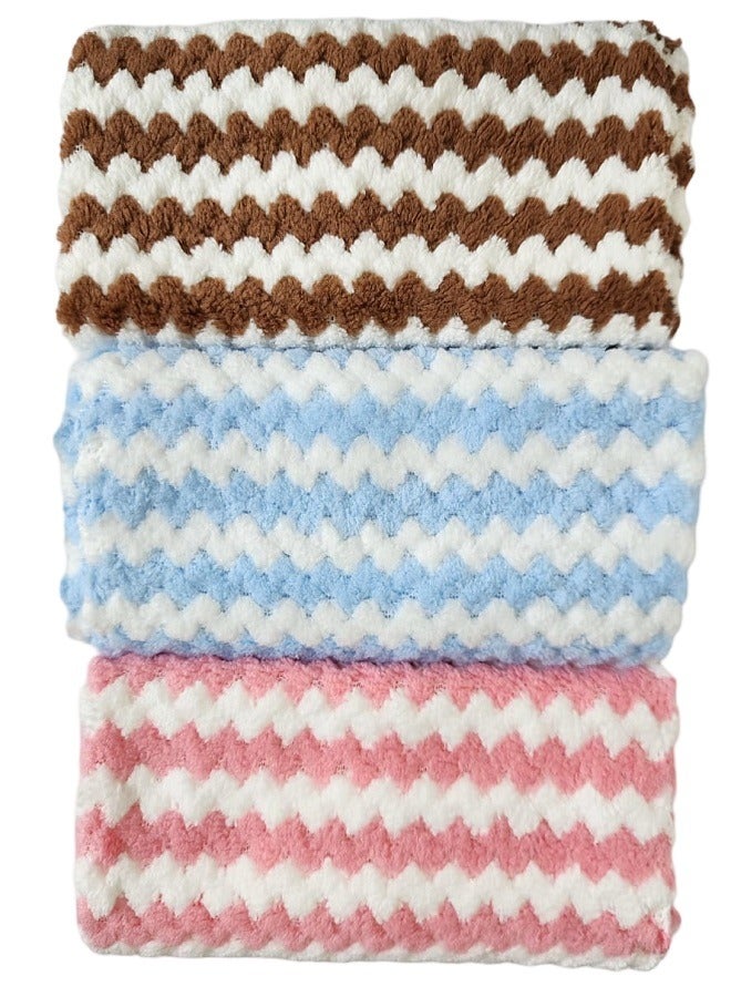 Marrkhor 12-Piece Microfibre Cloth, Absorbent, Hygienic, Durable And Washable Multicolour 30x30cm - Image 3