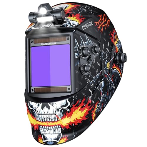 ARCCAPTAIN 394 x 366 Auto Darkening Welding Helmet Solar Powered True Color Welding Hood 1111 Top Optical Clarity Welder Helmet 4 Arc Sensor Wide Shade 459913 for Stick MIG TIG Cut - Image 1