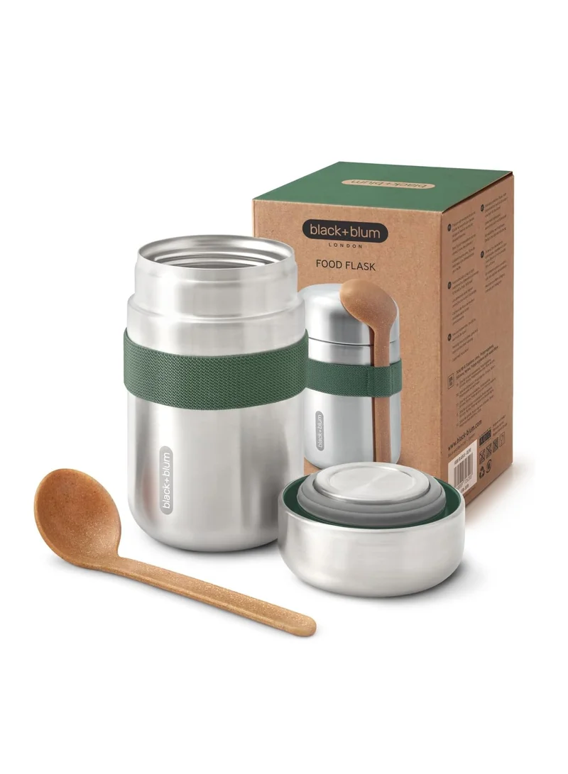 Black and Blum Food Flask Stainless Steel Olive 400ml