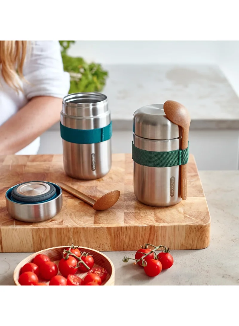 Black and Blum Food Flask Stainless Steel Olive 400ml