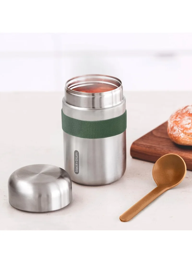 Black and Blum Food Flask Stainless Steel Olive 400ml