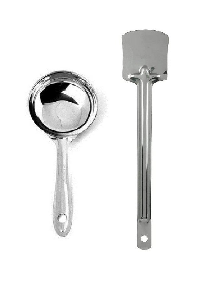 Dynore Stainless Steel Dosa ladle with Palta- Set of 2 Kitchen Tools - Image 1