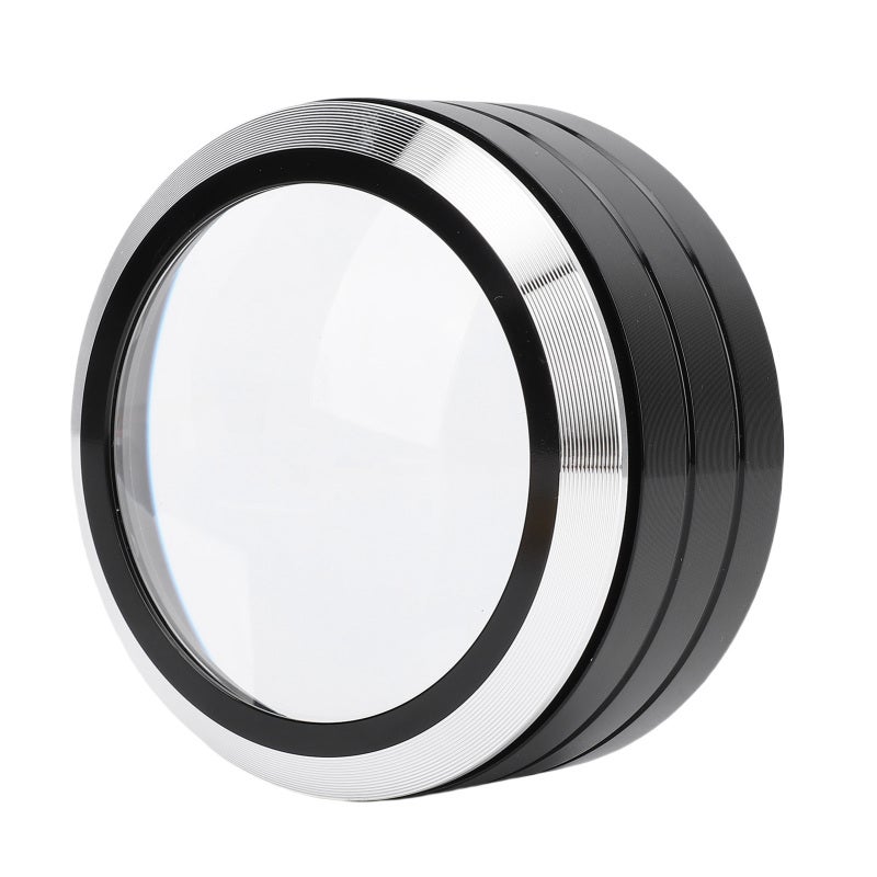 Cylinder Magnifying Glass 70mm Diameter Lens 5X Magnification 6 LED Lights K9 Optical Glass - Bright LED Illumination Desktop Magnifier for Reading Crafts Inspection - Image 2